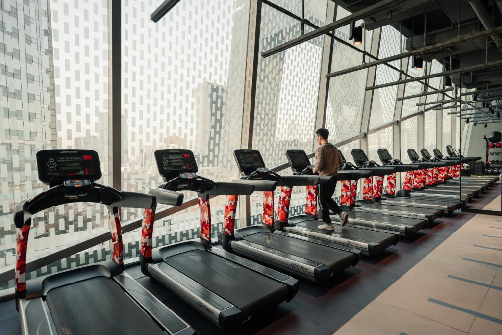 Fitness centrum a/nebo fitness zařízení v ubytování JEN Beijing by Shangri-La