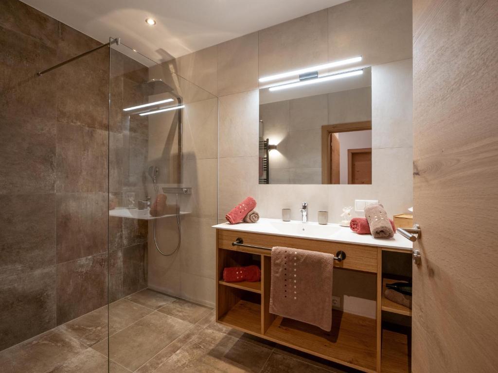 Koupelna v ubytování Appartements Kafmahof