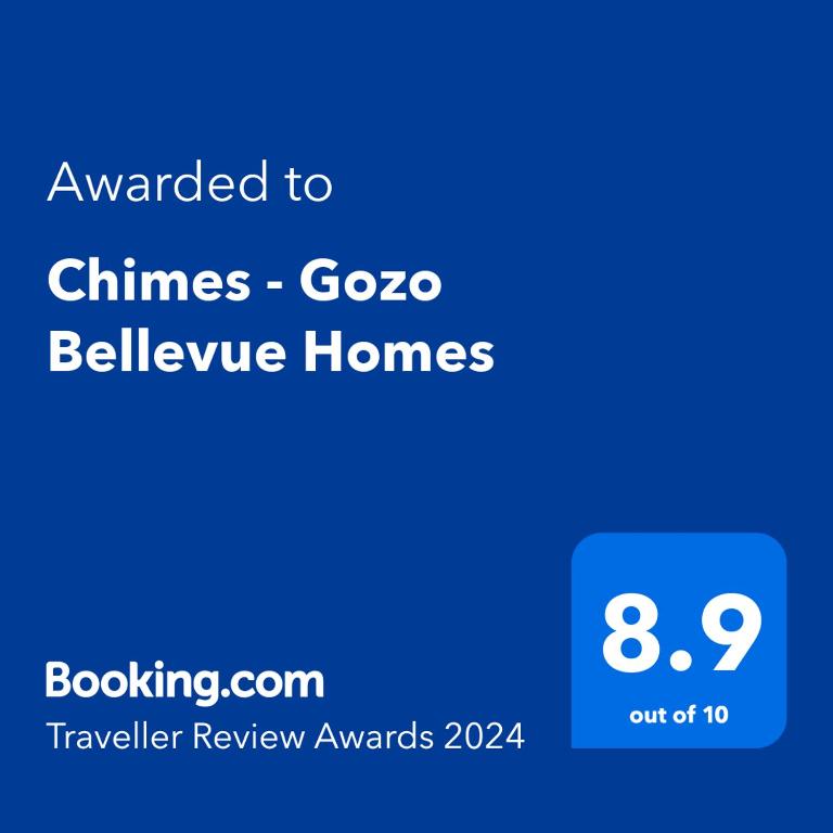 Certifikát, hodnocení, plakát nebo jiný dokument vystavený v ubytování Chimes - Gozo Bellevue Homes