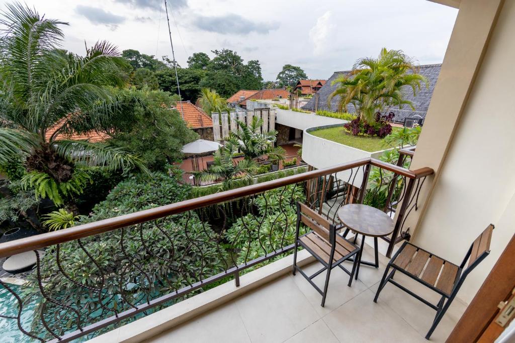 Balkón nebo terasa v ubytování Anumana Ubud Hotel