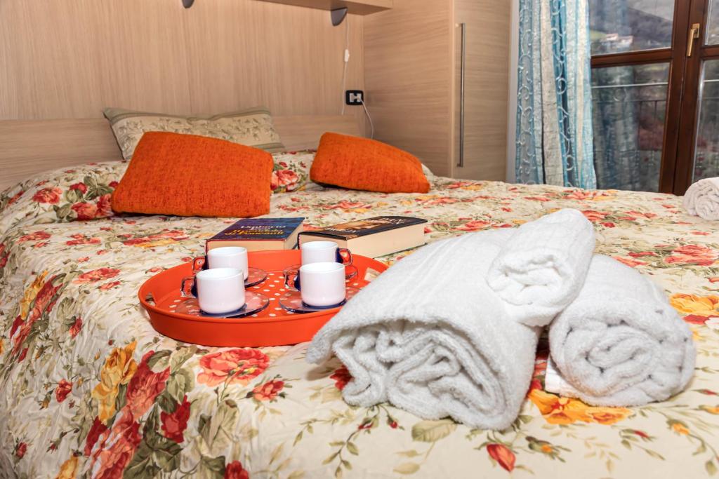 Posteľ alebo postele v izbe v ubytovaní Residenza Coccinelle vista Lago d'Iseo