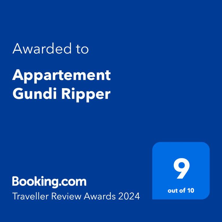 Certifikát, ocenenie alebo iný dokument vystavený v ubytovaní Appartement Gundi Ripper