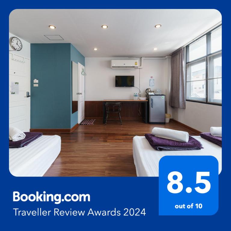 99 Hostel Khaosan - Четырёхместная Комната С Частной Ванной