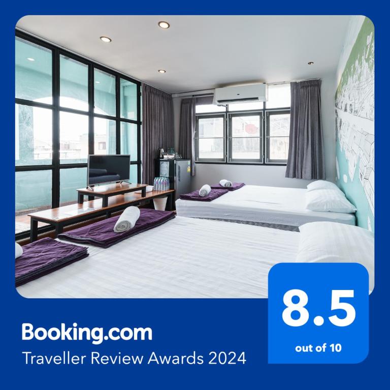 99 Hostel Khaosan - Четырёхместная Комната С Балкони