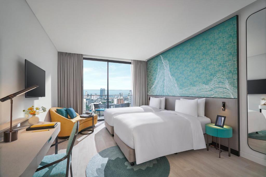 Phòng Deluxe 2 Giường Đơn Nhìn Ra Thành Phố Có Ban Công
