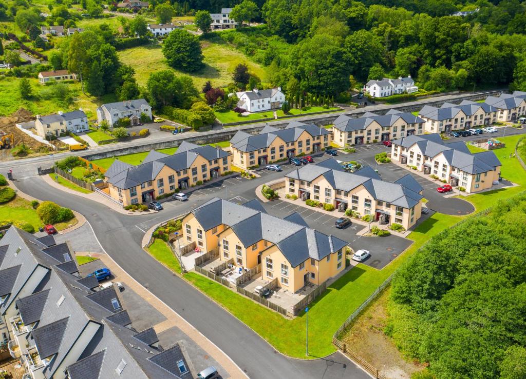 an aerial view of a residential neighbourhood with houses at Lakeside HH No 30 - 2 Bed in Killaloe