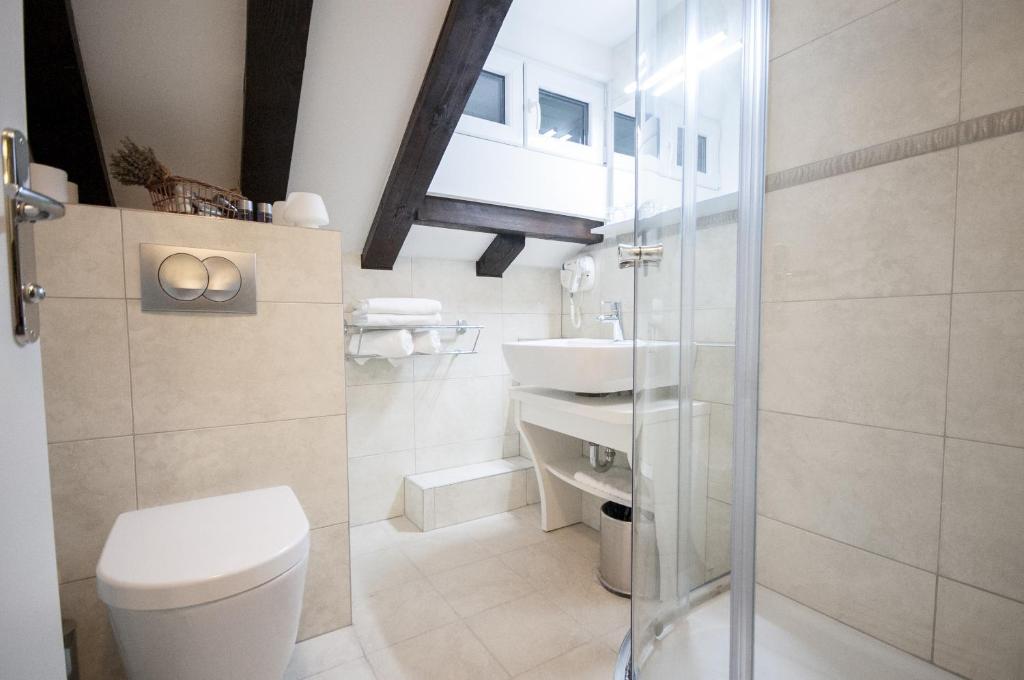 Koupelna v ubytování Hotel Konavle