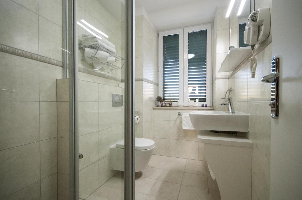 Koupelna v ubytování Hotel Konavle