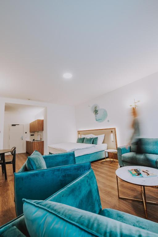Kuchyň nebo kuchyňský kout v ubytování Resort Český les