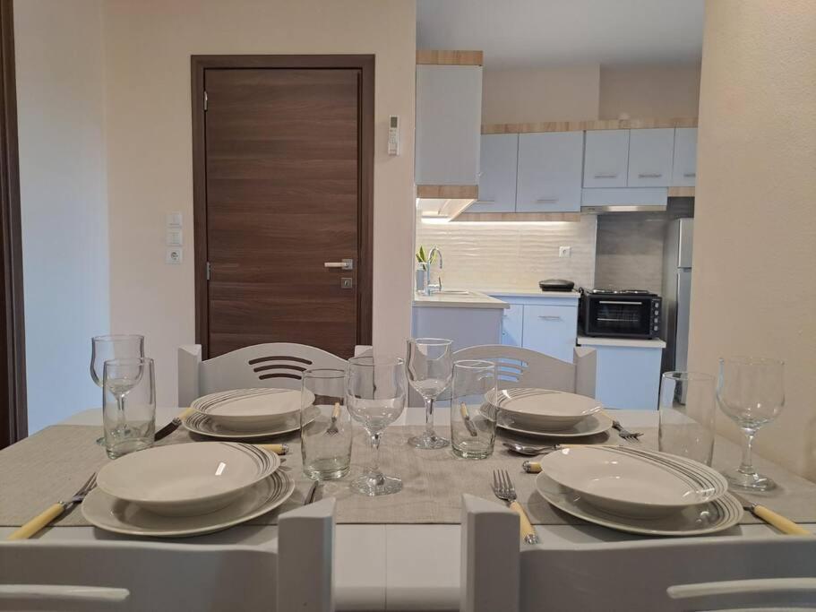 Kuchyň nebo kuchyňský kout v ubytování ParkView Central Apartment - Xanthi