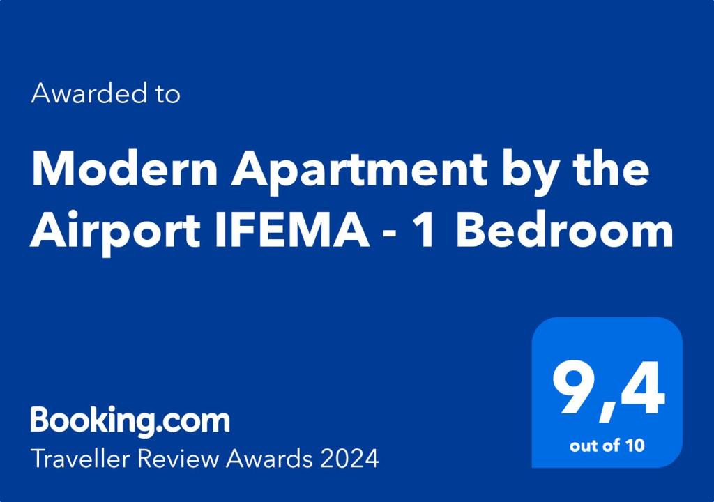 Certifikát, hodnocení, plakát nebo jiný dokument vystavený v ubytování Modern Studio by the Airport-IFEMA