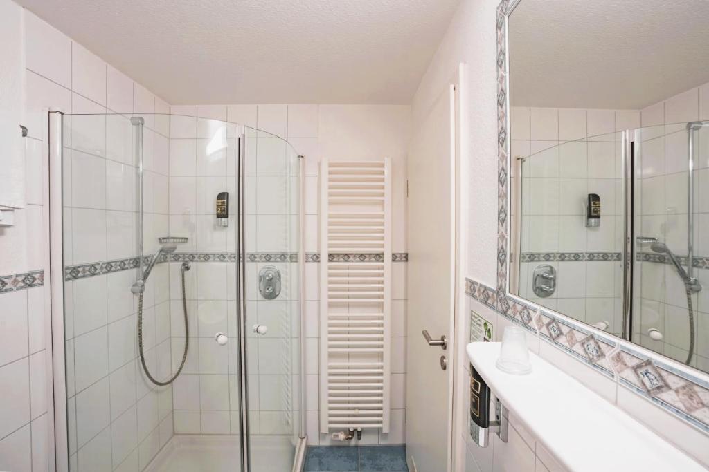 Koupelna v ubytování Hotel Starke
