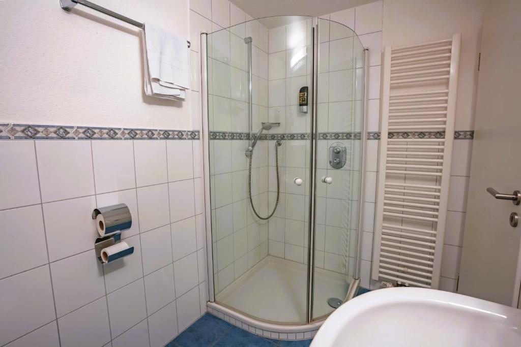 Koupelna v ubytování Hotel Starke