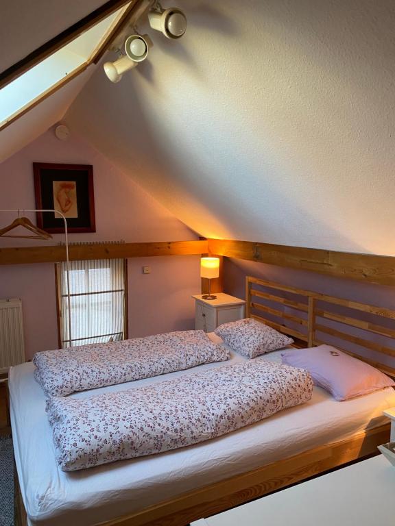 Posteľ alebo postele v izbe v ubytovaní Landhaus Nitsch Appartement - Gästehaus Nitsch Appartement