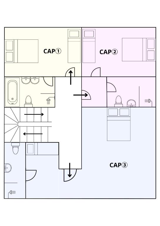 Půdorys ubytování Entre Midi - Maison d'Hôtes - B&B