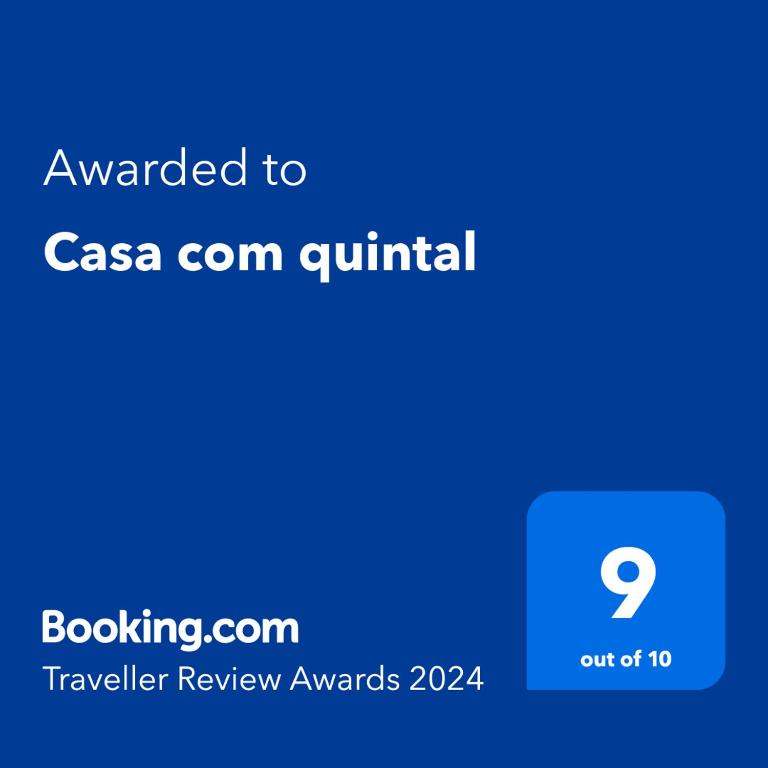 Certifikát, hodnocení, plakát nebo jiný dokument vystavený v ubytování Casa com quintal