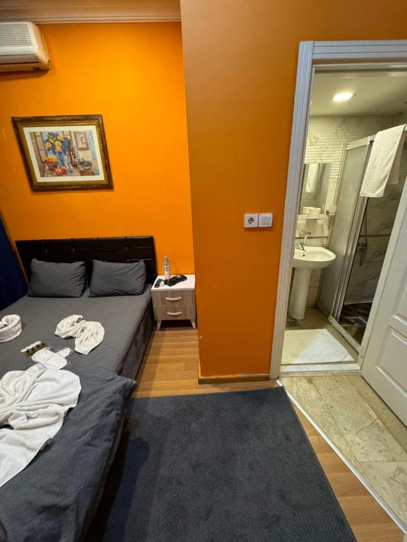 Koupelna v ubytování Taksim Pandora hotel