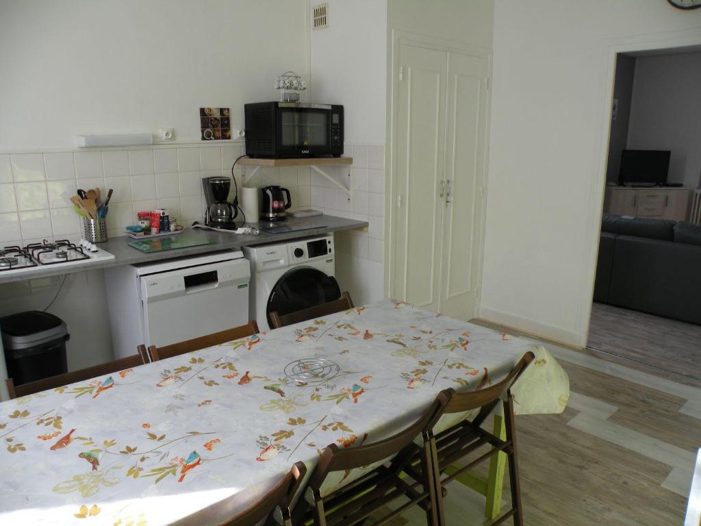 Kuchyňa alebo kuchynka v ubytovaní Tulipe, appartement 5 personnes, entre Sancy et Volcans d'Auvergne