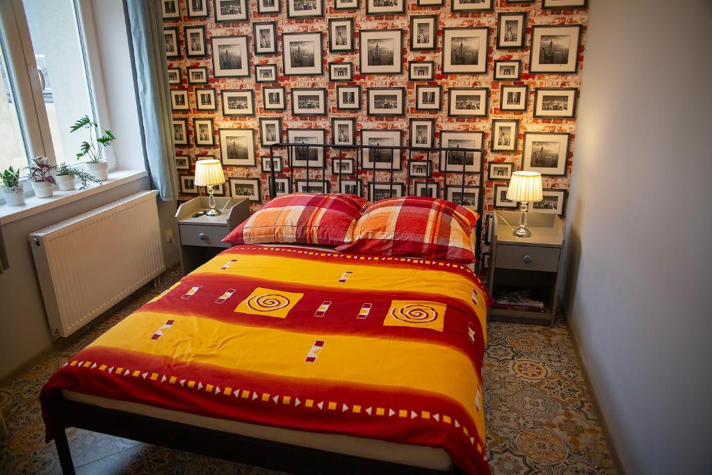 Posteľ alebo postele v izbe v ubytovaní Apartament u Olechny 4