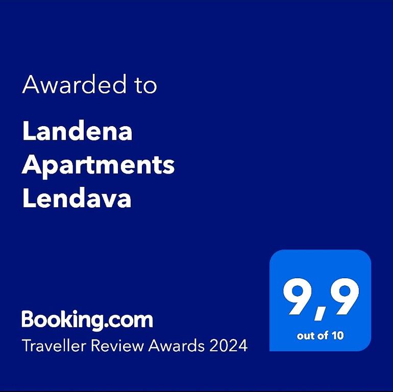 Certifikát, hodnocení, plakát nebo jiný dokument vystavený v ubytování Landena Apartments Lendava