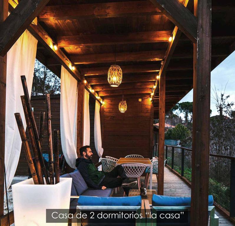 Posezení v ubytování NidoGredos Cabañas Ecológicas de Diseño