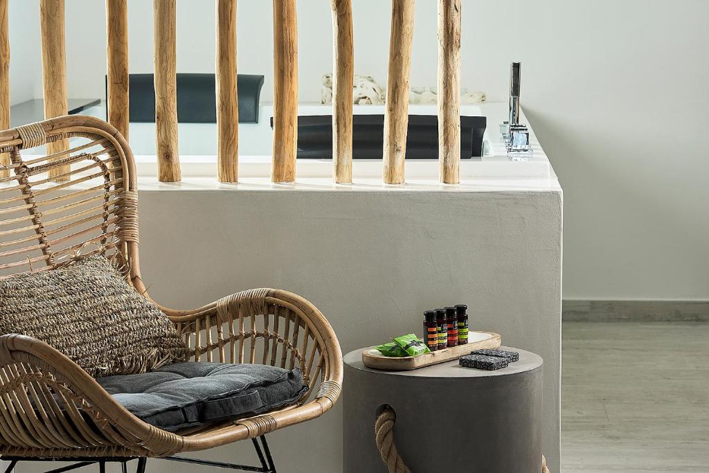 Posezení v ubytování Nirome Luxury Suites