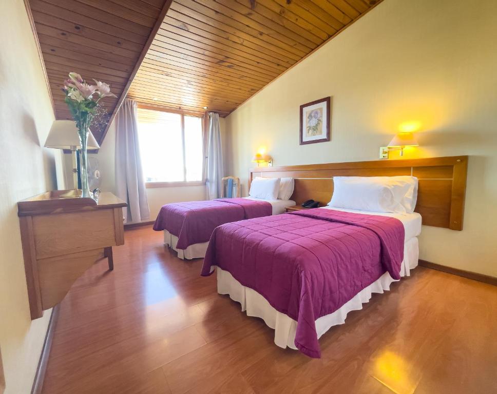 Postel nebo postele na pokoji v ubytování Hotel Nahuel Huapi