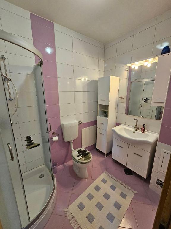 Koupelna v ubytování Apartman More