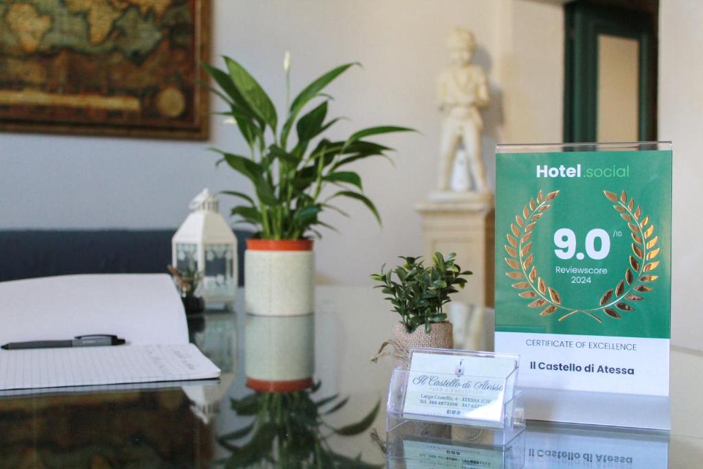 Certifikát, hodnocení, plakát nebo jiný dokument vystavený v ubytování Il Castello di Atessa