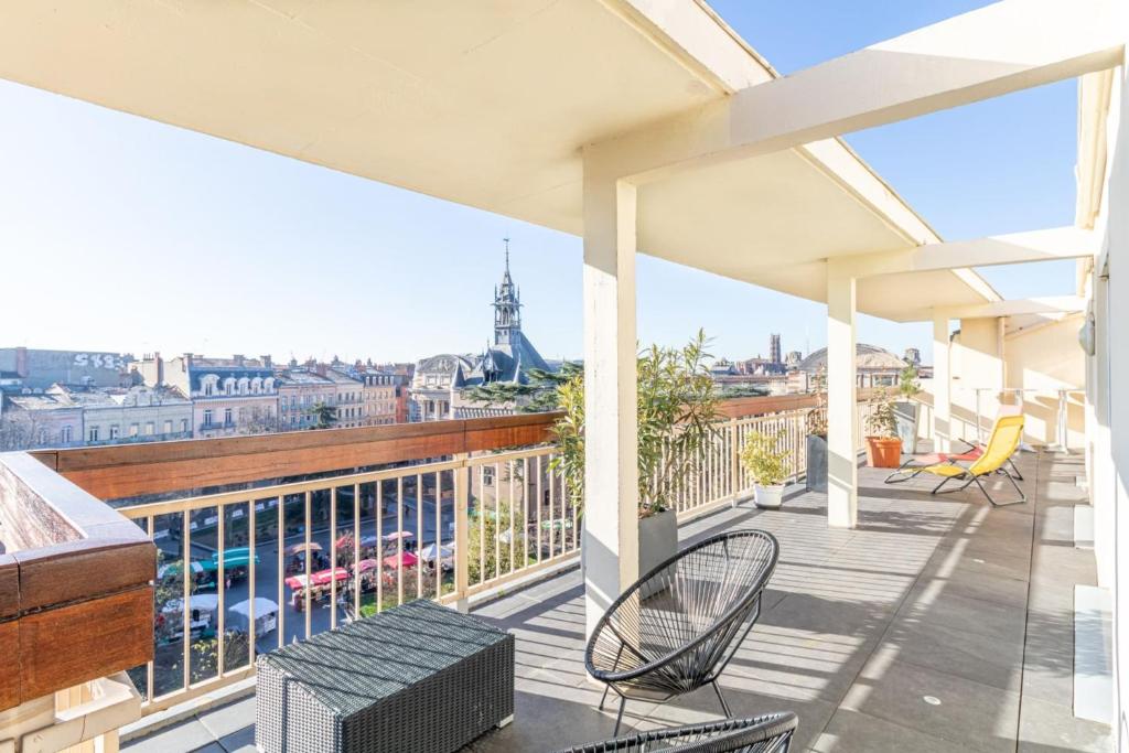 Μπαλκόνι ή βεράντα στο Unique Grand Penthouse in the heart of Toulouse