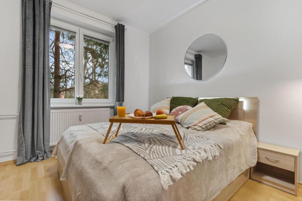 Katil atau katil-katil dalam bilik di Klimatizovaný Self Check-In Apartmán Ružinov