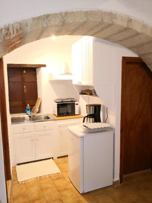 Kuchyň nebo kuchyňský kout v ubytování Kissamitakis Guesthouse
