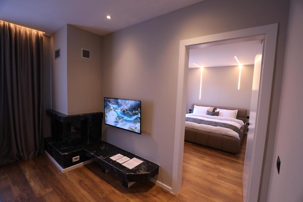 TV a/nebo společenská místnost v ubytování Dallga Suites