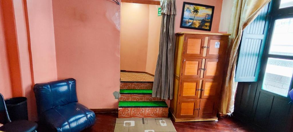 Posezení v ubytování Hostal Latitud Ecuem