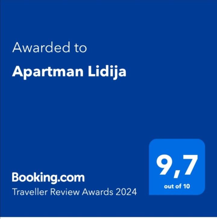 Certifikát, hodnocení, plakát nebo jiný dokument vystavený v ubytování Apartman Lidija
