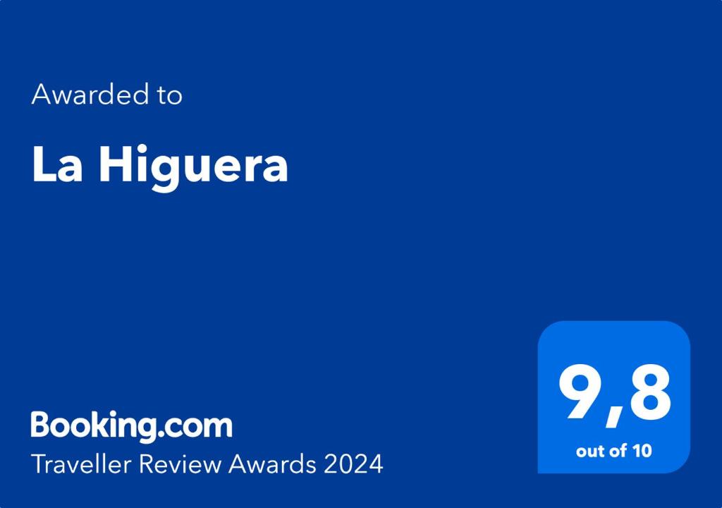 Certifikát, hodnocení, plakát nebo jiný dokument vystavený v ubytování La Higuera