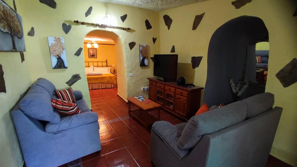 Telewizja i/lub zestaw kina domowego w obiekcie Casa de Abuela Petra