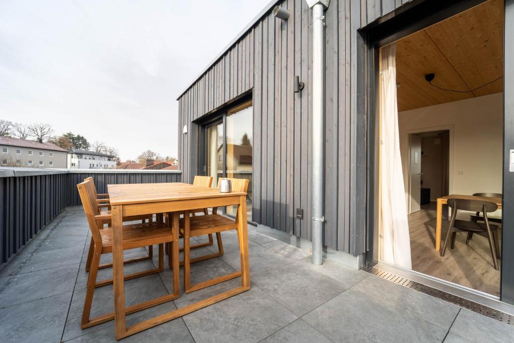 Balkón nebo terasa v ubytování dreamcation Apartments Boardinghouse - Straubing Süd