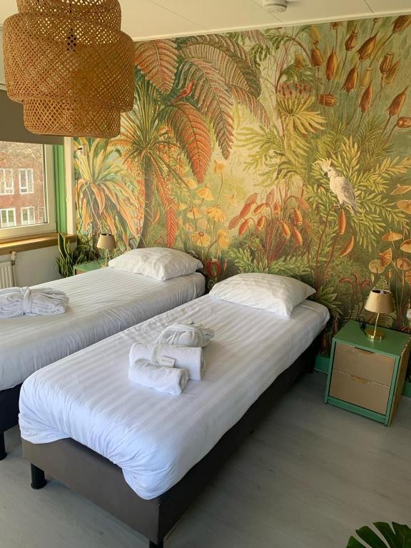 Postel nebo postele na pokoji v ubytování Stee in Stad