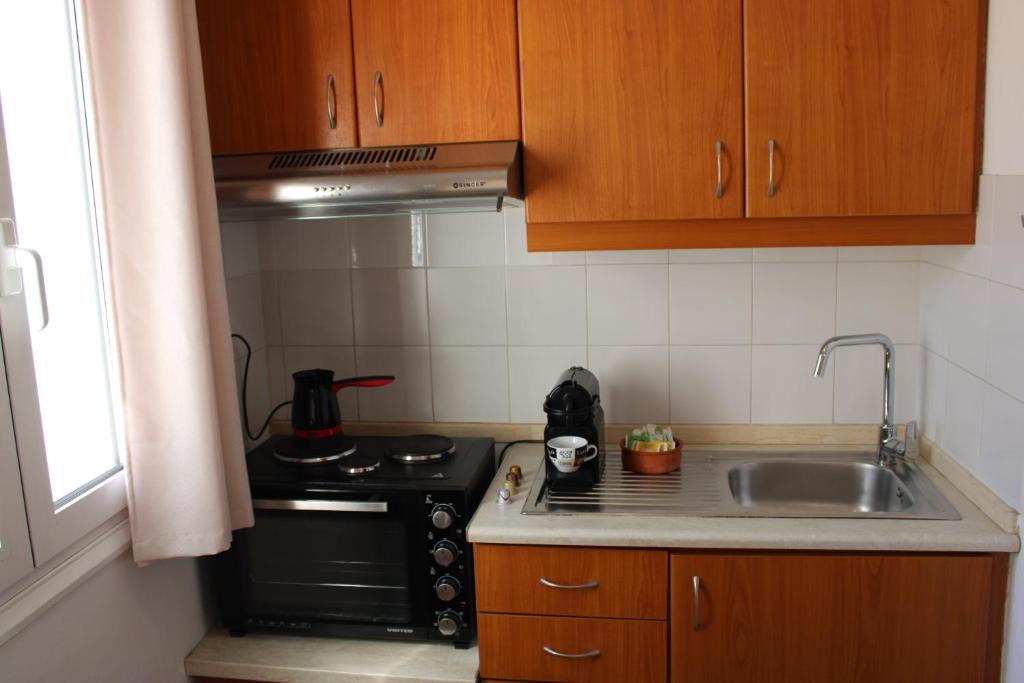 Kuchyň nebo kuchyňský kout v ubytování Elounda Square Home