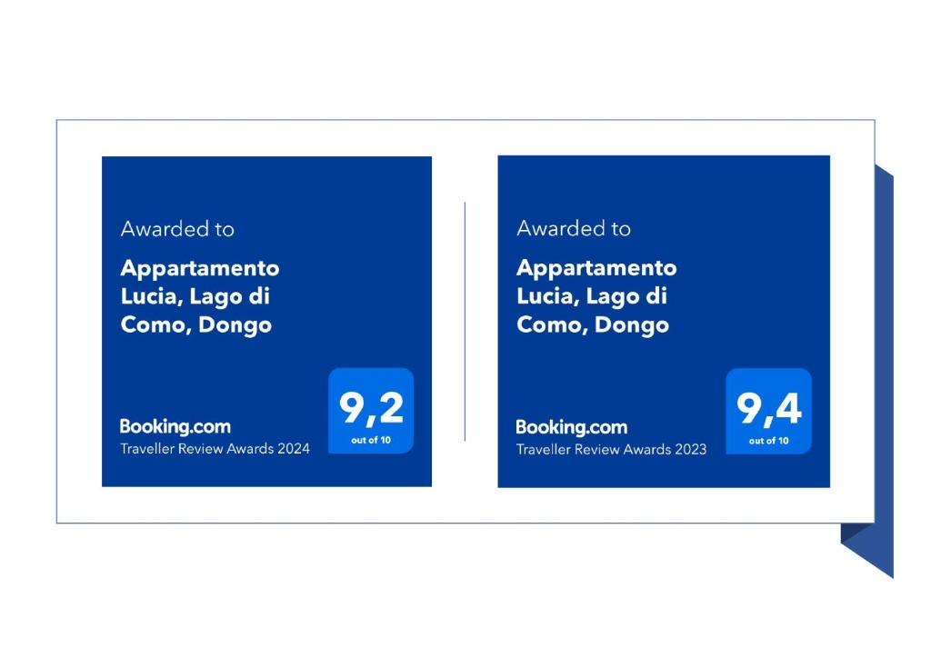 Certifikát, hodnocení, plakát nebo jiný dokument vystavený v ubytování Appartamento Lucia, Lago di Como, Dongo