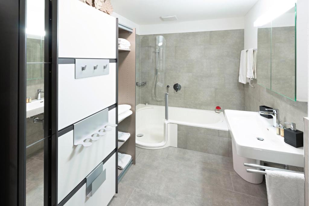 Koupelna v ubytování Exklusive 2,5 Zimmer Wohnung