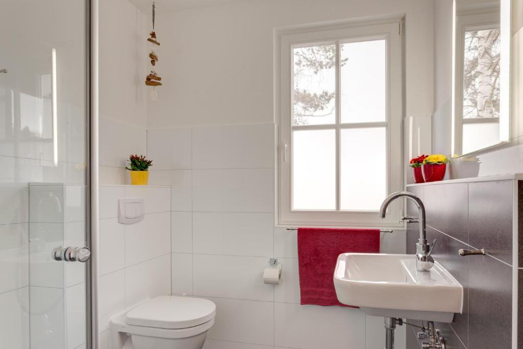 Koupelna v ubytování Ferienhaus Inga