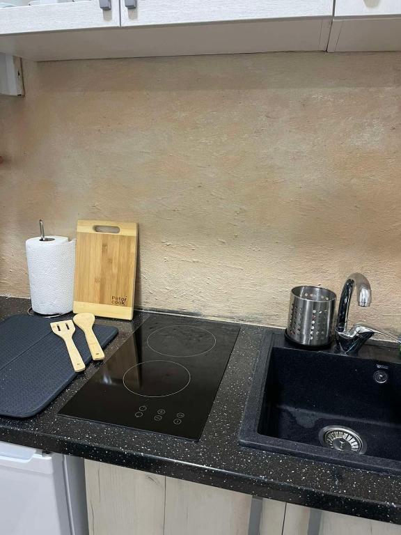 Kuchyň nebo kuchyňský kout v ubytování Apartmani Vrabac 2