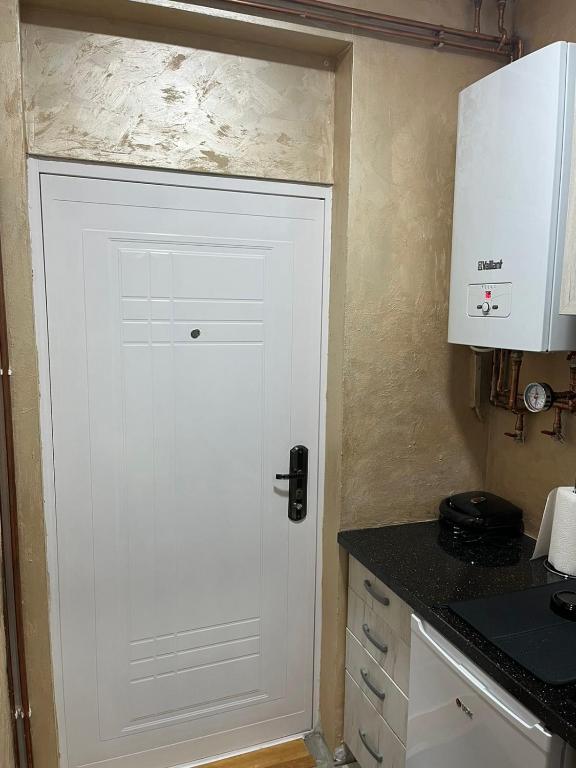 Kuchyň nebo kuchyňský kout v ubytování Apartmani Vrabac 2