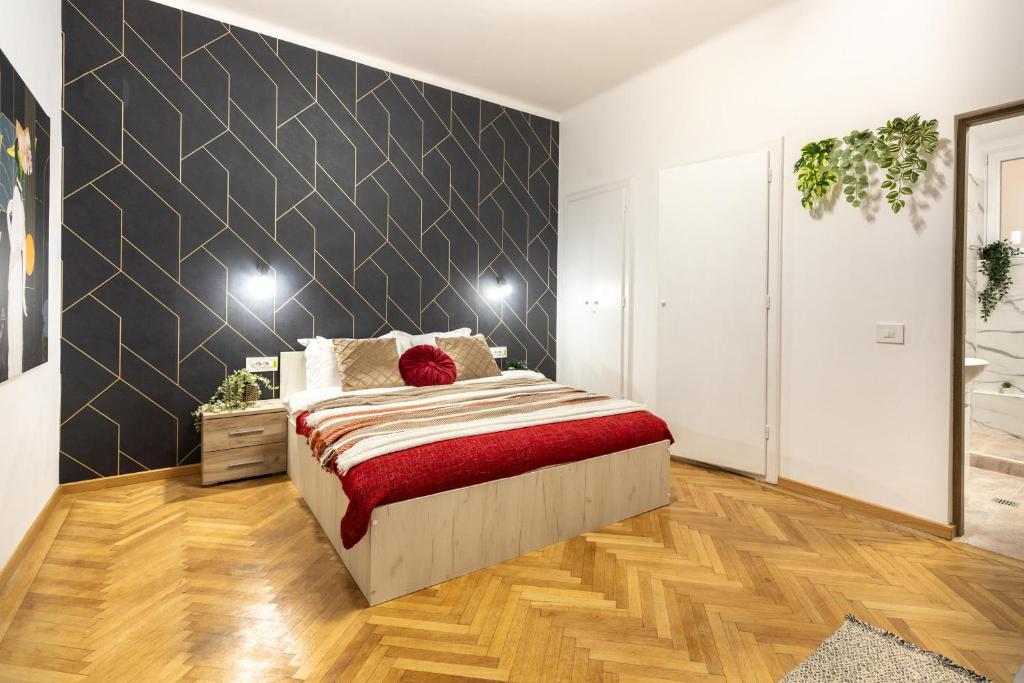 Ein Bett oder Betten in einem Zimmer der Unterkunft Magheru Apartments: Modern, Comfortable, Unforgettable