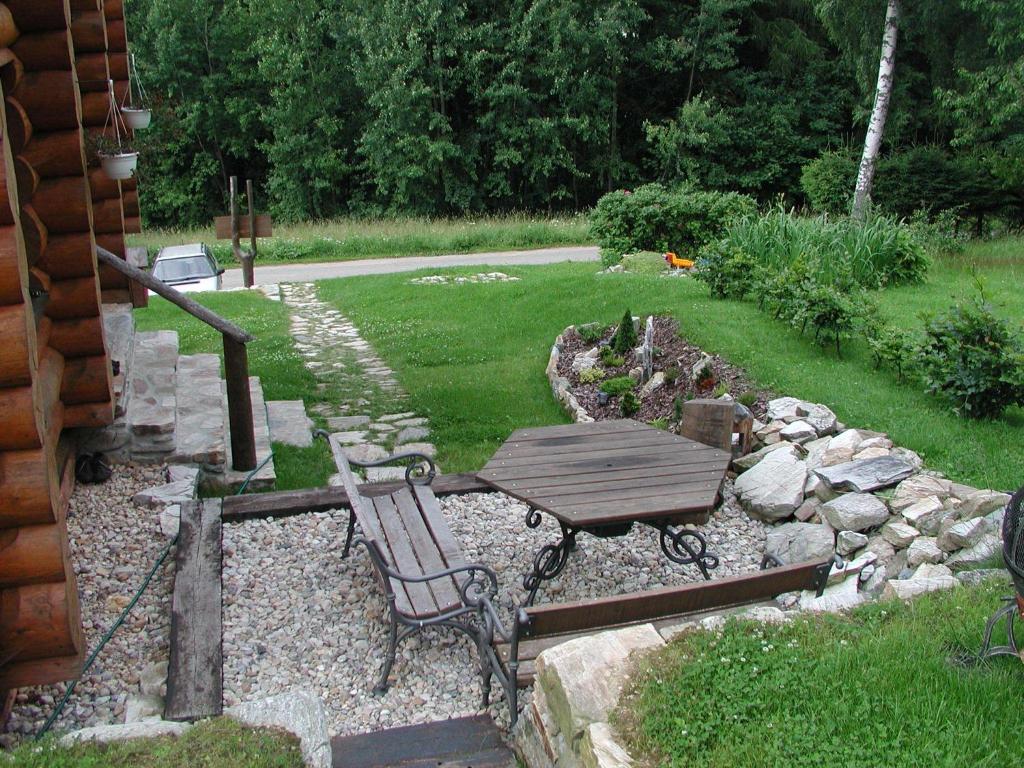 Zahrada ubytování Chata - Srub Kašparáci