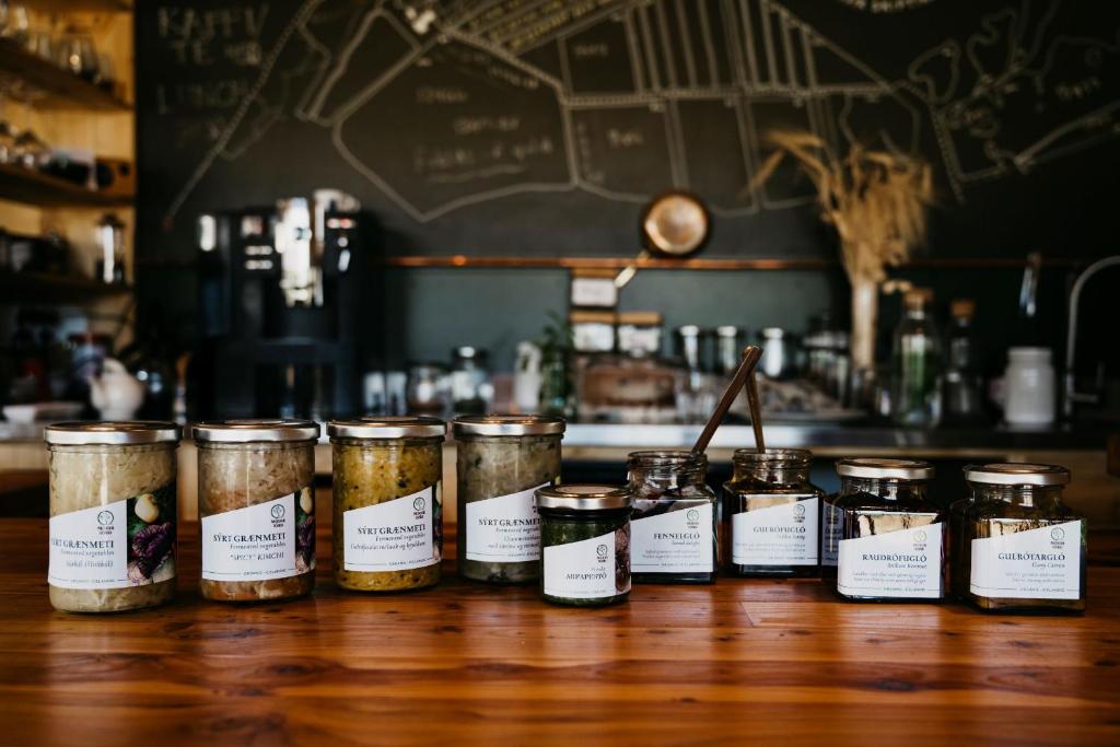 Bebidas em Móðir Jörð Organic Farm Guesthouse in Vallanes