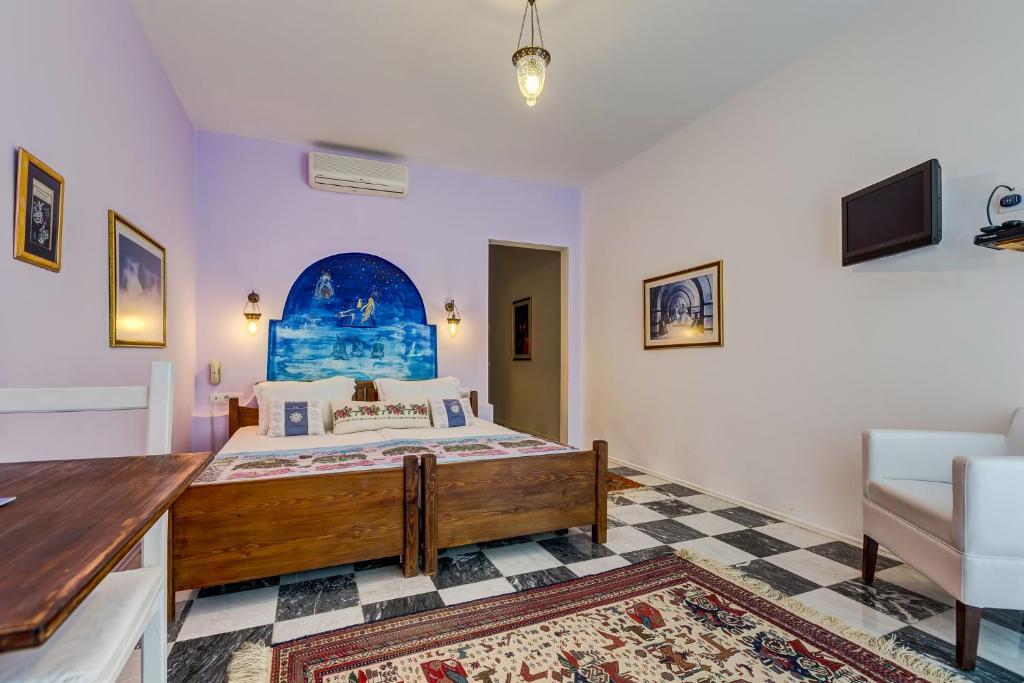 TV a/nebo společenská místnost v ubytování Datca Villa Asina