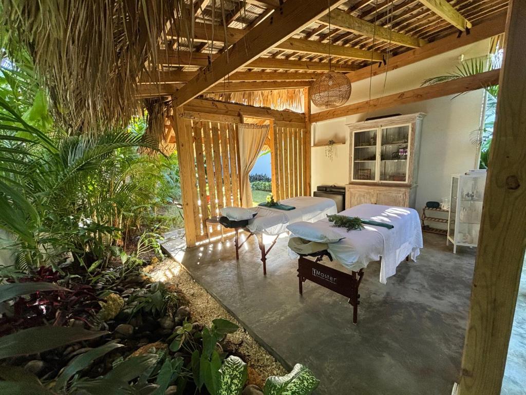 Un jardín fuera de TAKUMA BOUTIK HOTEL